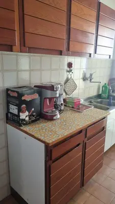 a kitchen counter with a coffee maker on it at Dreamy Family Getaway Guest House Roma 2BR,2BA in Rome