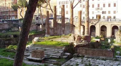 an old building with a bunch of stairs and trees at Appartamento Roma centro in Rome