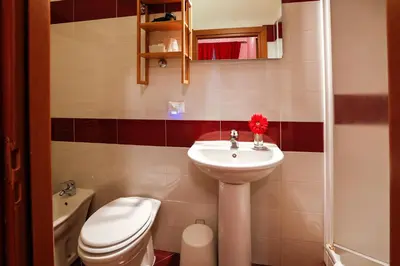 a bathroom with a sink and a toilet at Vanella Rome Domus in Rome
