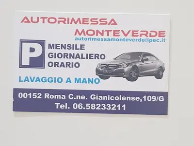 a sign for a car dealership with a picture of a car at Trastevere Residenze in Rome
