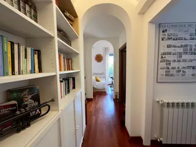 a bathroom with a sink and a washing machine at Interno 4 in Rome - Aventino e Circo Massimo in Rome
