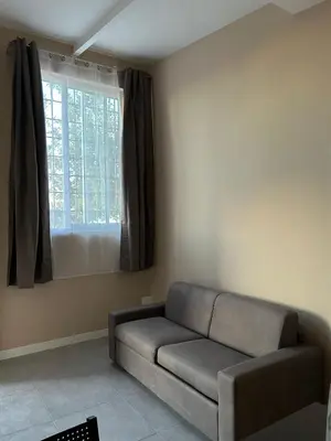 a living room with a couch and a window at LEMON SUITES APARTMENTS in Rome