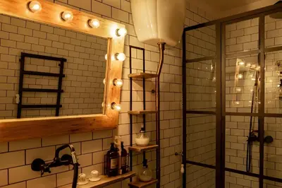 a bathroom with a mirror and a sink at Lucky Jazz BuddyRent in Rome