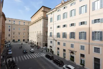 a view of a street in a city with buildings at Navona 68 in Rome
