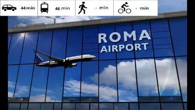an airplane is flying through the windows of a building at Imperial GuestHouse in Rome