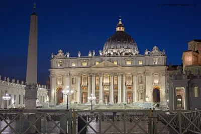 a large building with a monument in front of it at Kimera Luxury Apartments in Rome San Pietro in Rome