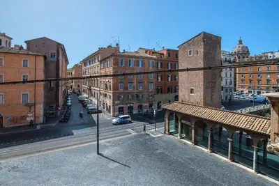 a view of a city with buildings and a street at Pantheon Caesar Relais in Rome
