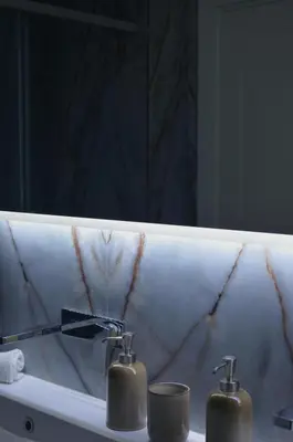a bathroom with a sink and a mirror at PRIVATE LUXURY FONTANA DI TREVI in Rome