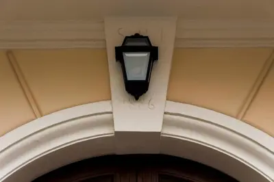 a light on the ceiling of a building at Domus 1886 (Quartiere Prati) in Rome