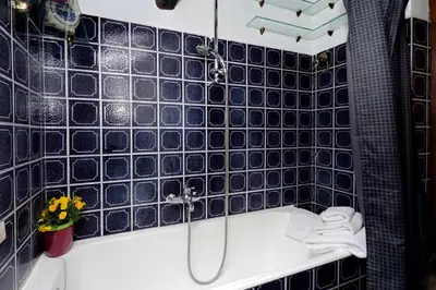 a bathroom with a shower and a bath tub at Benedetta21 in Rome