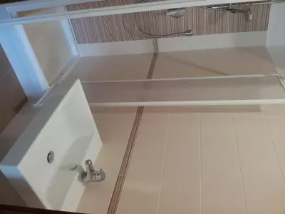a bathroom with a shower and a sink at Trastevere Chic in Rome