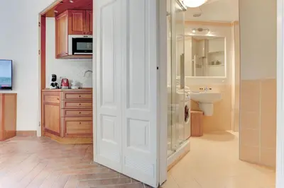 a bathroom with a shower and a sink at Home and More St. Angelo APT 5 in Rome