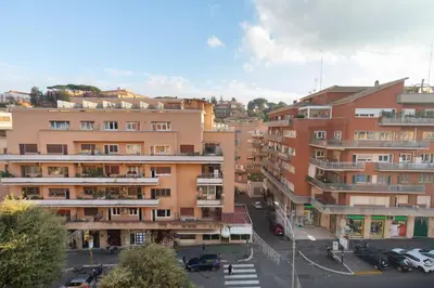 a view of a city street with buildings at Marisa Home in Rome