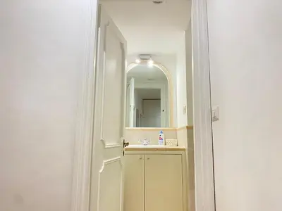 a bathroom with a sink and a mirror at Zaira's House - Largo Argentina Campo de’ fiori in Rome