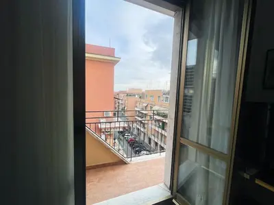a view from a window of a balcony at Da Bricca a Monteverde in Rome