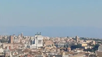 a view of a city with buildings in the background at Chiara Stella Guest House in Rome