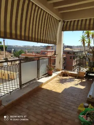 a balcony with a view of a city at SkyView Home in Rome
