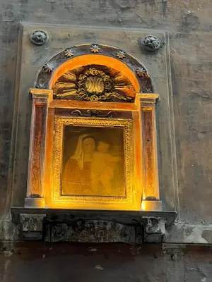 a painting of a woman on a wall at Affreschi al Pantheon in Rome