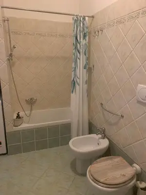 a bathroom with a toilet and a shower and a sink at Giava Home in Rome