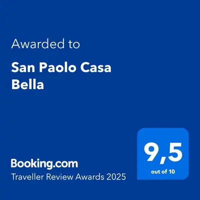 a screenshot of a cell phone with the text awarded to san pablo casas at San Paolo Casa Bella in Rome