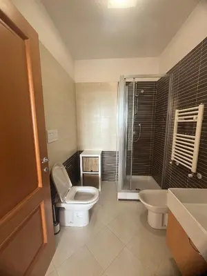 a bathroom with a toilet and a sink and a shower at Mi Casa Es Tu Casa Roma in Rome