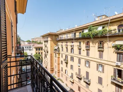a view from a balcony of a building at Apartment Angelico by Interhome in Rome