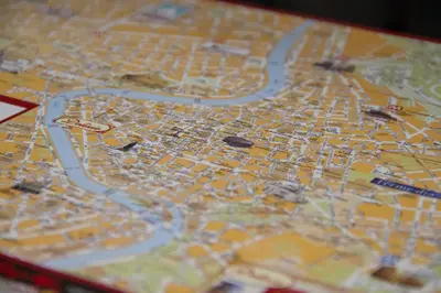 a close up of a map of a city at Michelangelo Vatican Guest House in Rome