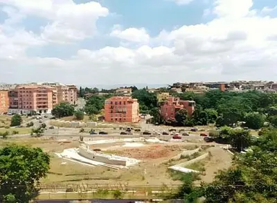 a view of a city with buildings and trees at 
