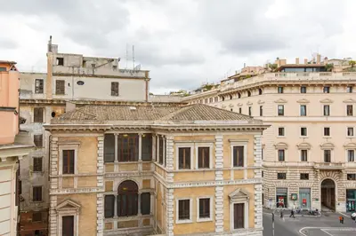 an old building in the middle of a city at Habitat's Navona 4BR Apartment in Rome
