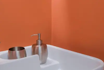 a bathroom sink with a silver faucet on it at Prati Zen Boutique Studio-ZEN37 in Rome