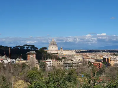 a view of the capitol building from the city at Oasi San Pietro in Rome