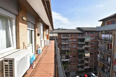 an empty balcony of a apartment building with balconies at Guesthouse Vassallo Uno in Rome