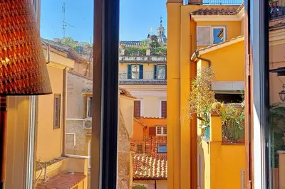 a view from a window of a city at Spagna in Rome