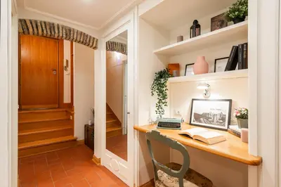 a home office with a desk and a chair at Orso 70 apartment in Rome
