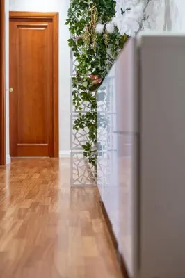 a plant in a glass vase on a refrigerator at INTERNO 39 - San Pietro in Rome