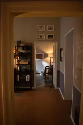 a hallway of a living room with a room with at BOUTIQUE TRASTEVERE in Rome