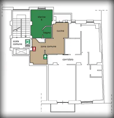 a floor plan of a house at MM Ma Maison in Rome