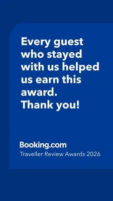 a blue picture with the words every guest who stayed with us helped us earn this at Home Bella Roma centro storico in Rome
