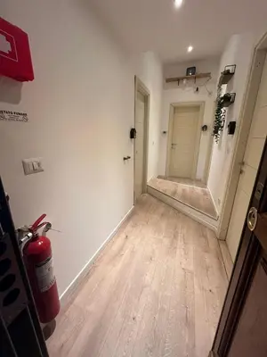 an empty room with a fire hydrant in the corner of a room at Camera singola con vista su San Pietro in Rome