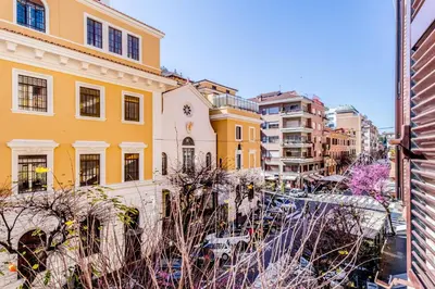 a view of buildings in a city at Elena's house in Rome