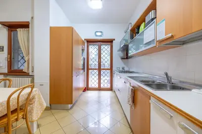 a kitchen with a sink and a counter top at Vatican home garden by Varental in Rome