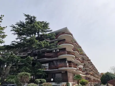 a building with a tree on the side of it at Vacanze Romane Apartments - Vatican City in Rome
