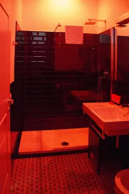 a bathroom with a shower and a sink at Leoncino 36 Apartments in Rome in Rome