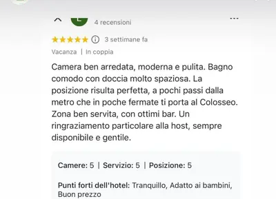 a screenshot of a cell phone with a text box at XCross Suites Roma in Rome