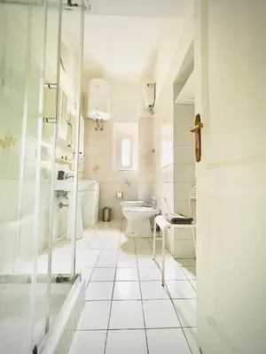 a bathroom with a shower and a toilet and a sink at Rome Room Vatican in Rome