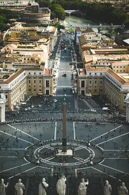 an aerial view of a square in a city at Rome Room Vatican in Rome