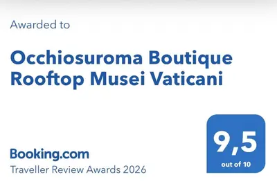 a sign that reads okefenokeeper rooftop music veteran at Occhiosuroma Boutique Rooftop Musei Vaticani in Rome
