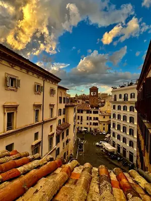 a view of a city from the roofs of buildings at Pantheon Palazzo Nari Terrace #12 in Rome