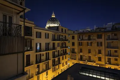 a view of a building with a domed building at Central Rome 2BR Walk to Vatican & Piazza Navona in Rome