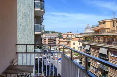 a balcony with a view of a city at Domus Vatican View - San Pietro in Rome